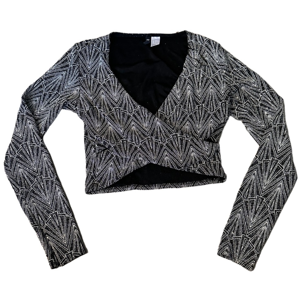 DIVIDED Sparkly Crop Top size M